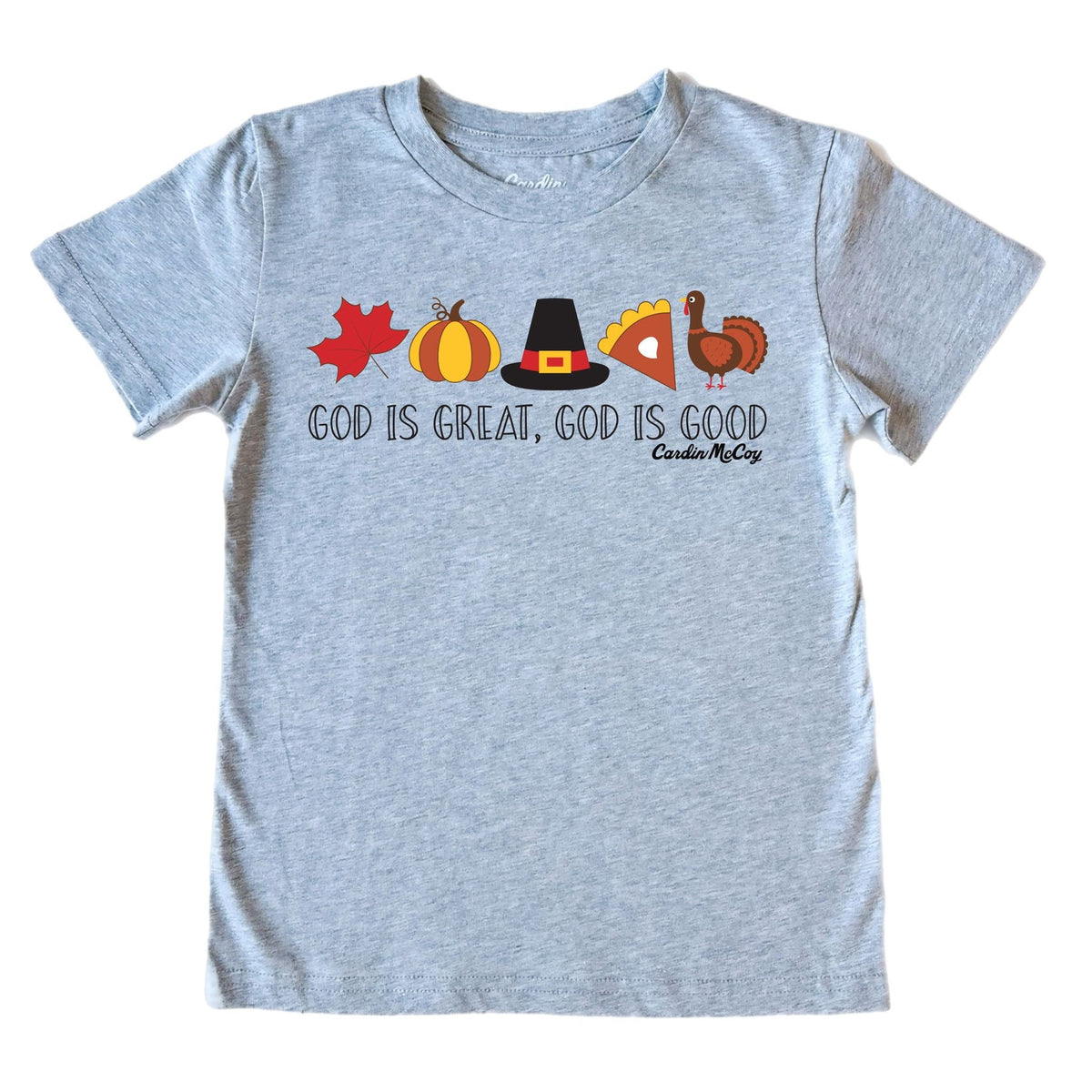 Cardin McCoy God is Great Tee- Gray