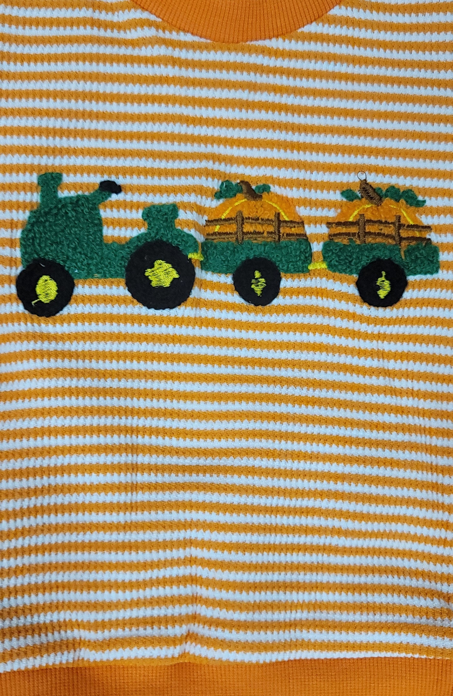 Toddler Baby Boy Halloween Tractor Pumpkin Outfit