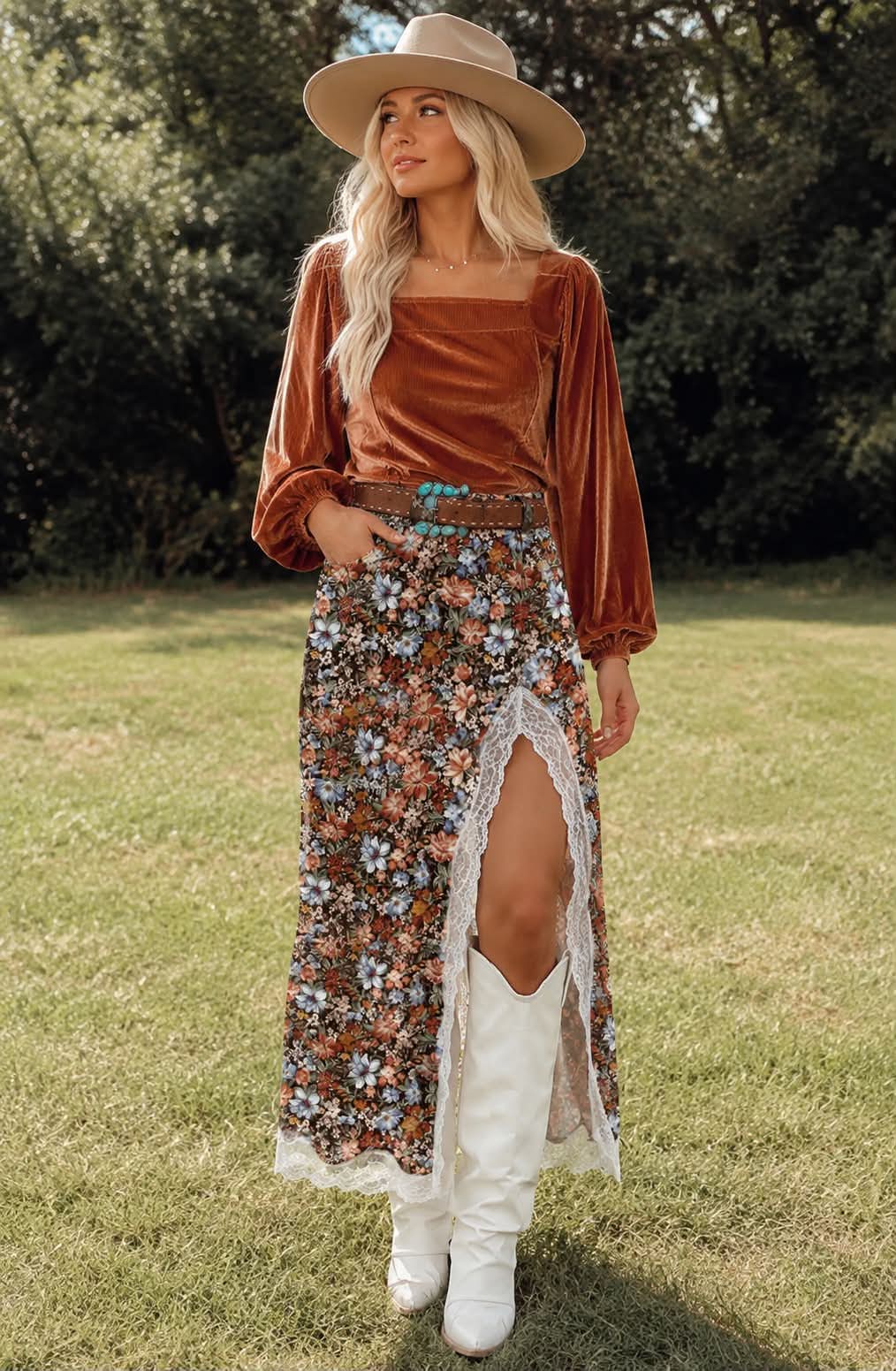 Boho Western Skirt