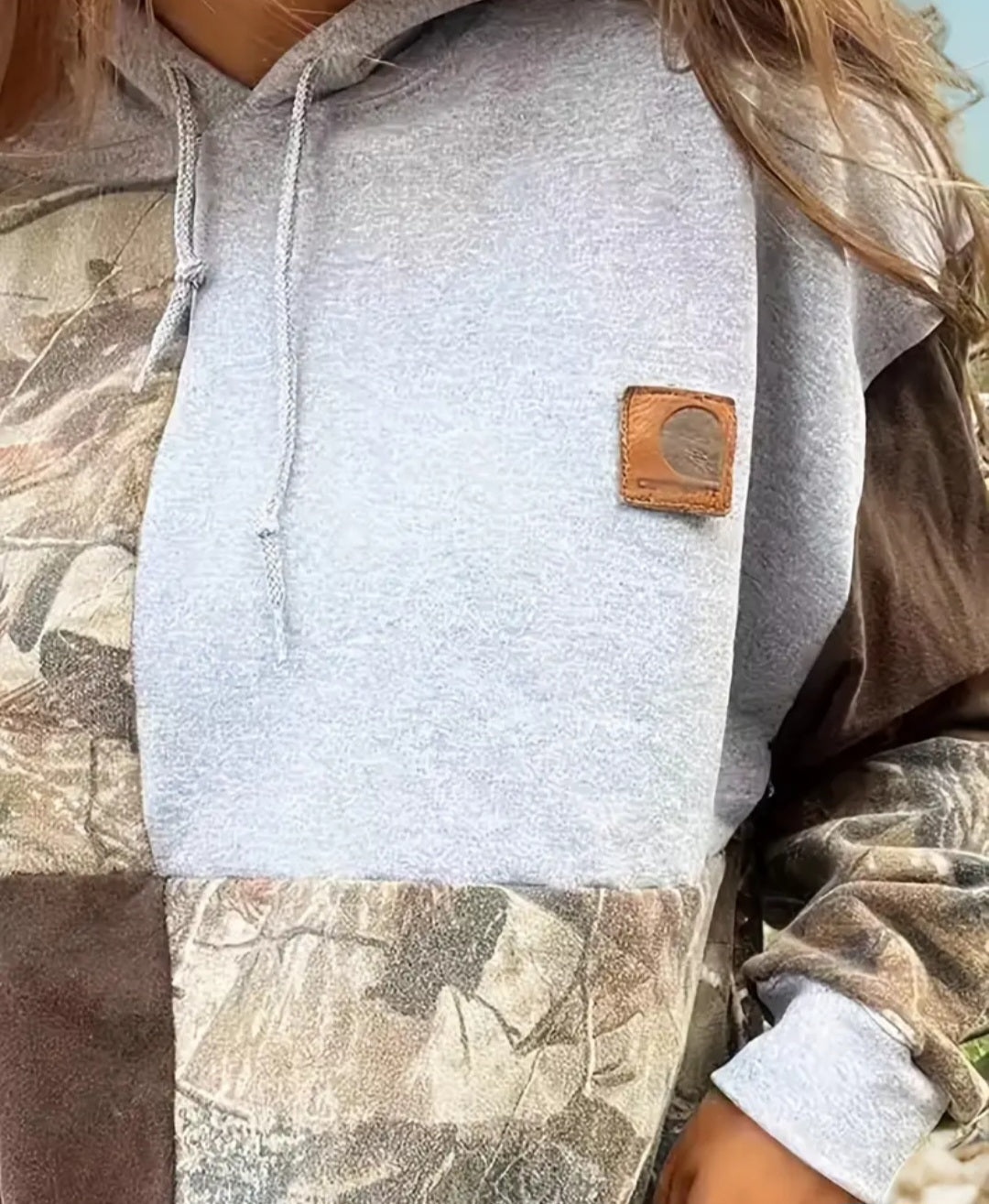 Oversized Camoflauge Hooded Sweatshirt