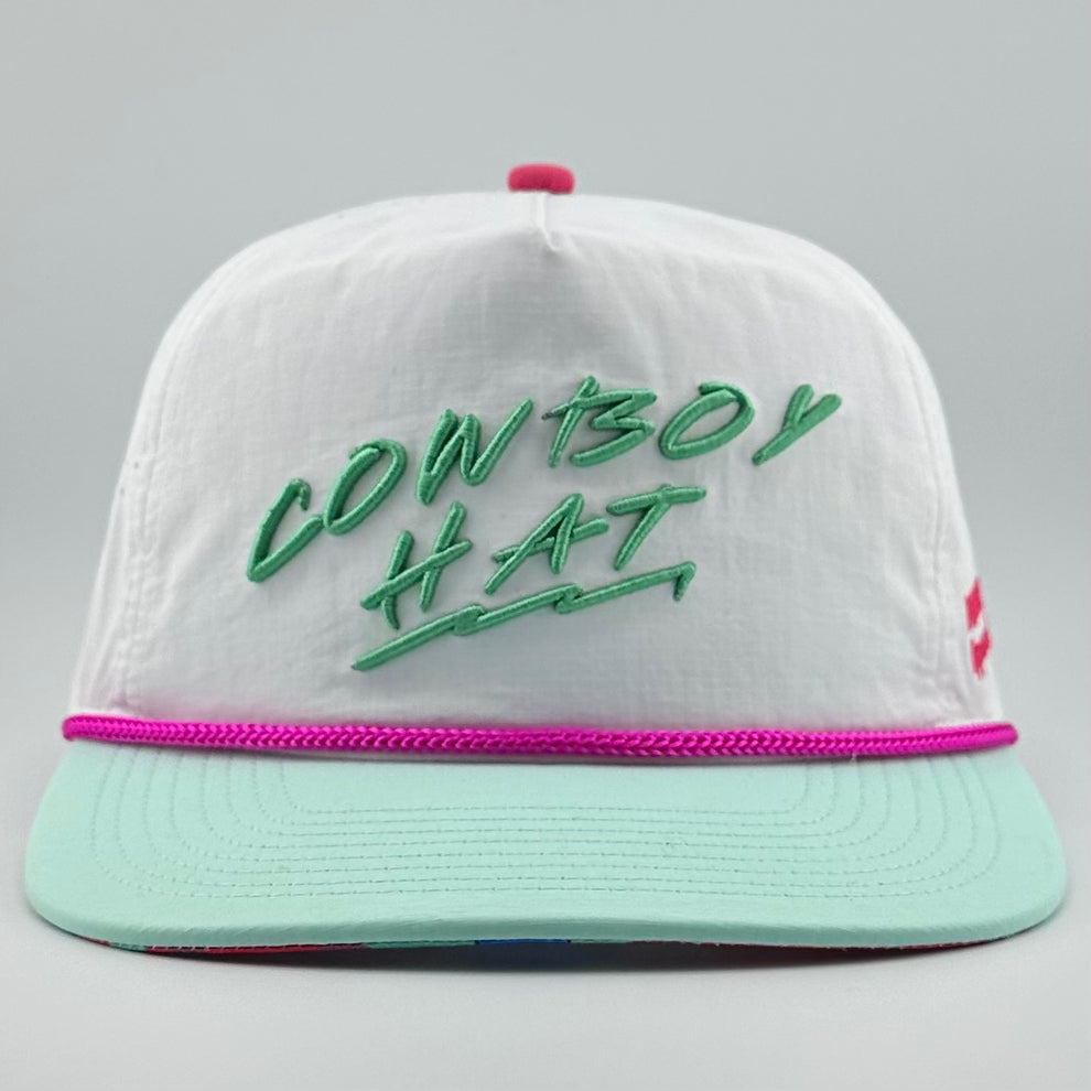 “Neon Summer Cowboy Hat” - COWBOY REVOLUTION 5-PANEL NYLON HAT