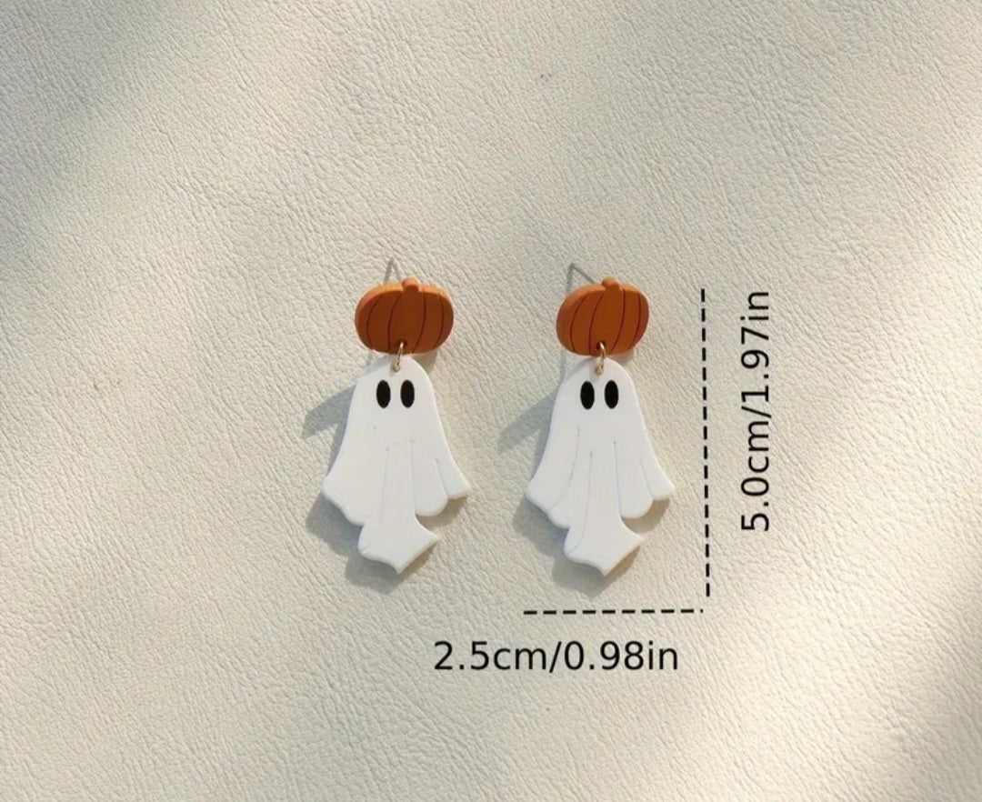 Pumpkin Ghost Earrings