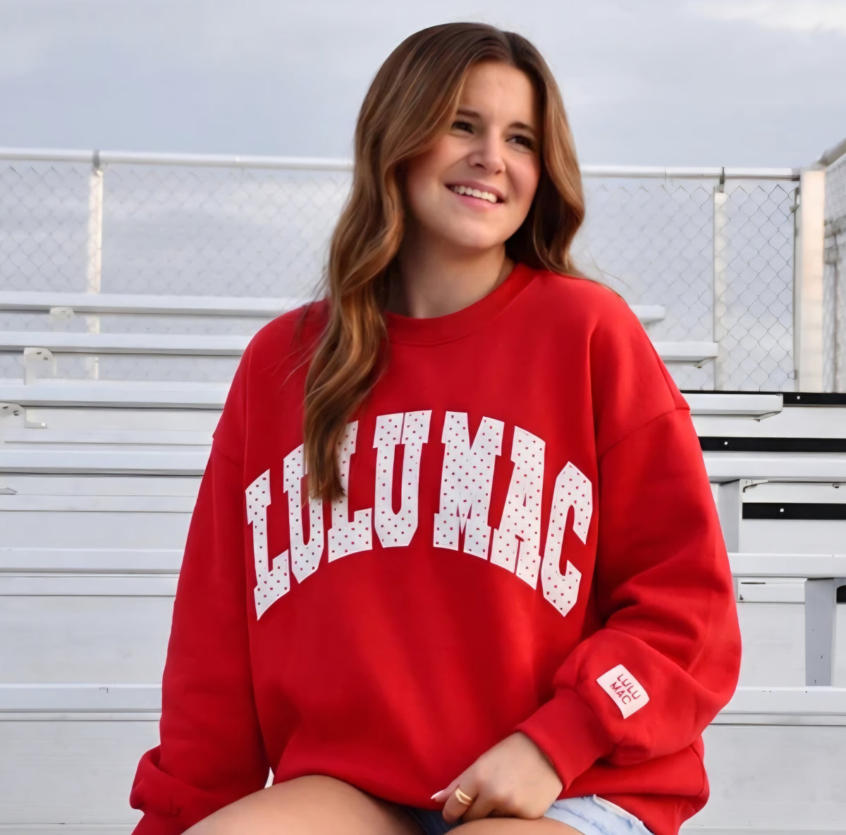 Lulu Mac Red/White Polka Dot Sweatshirt