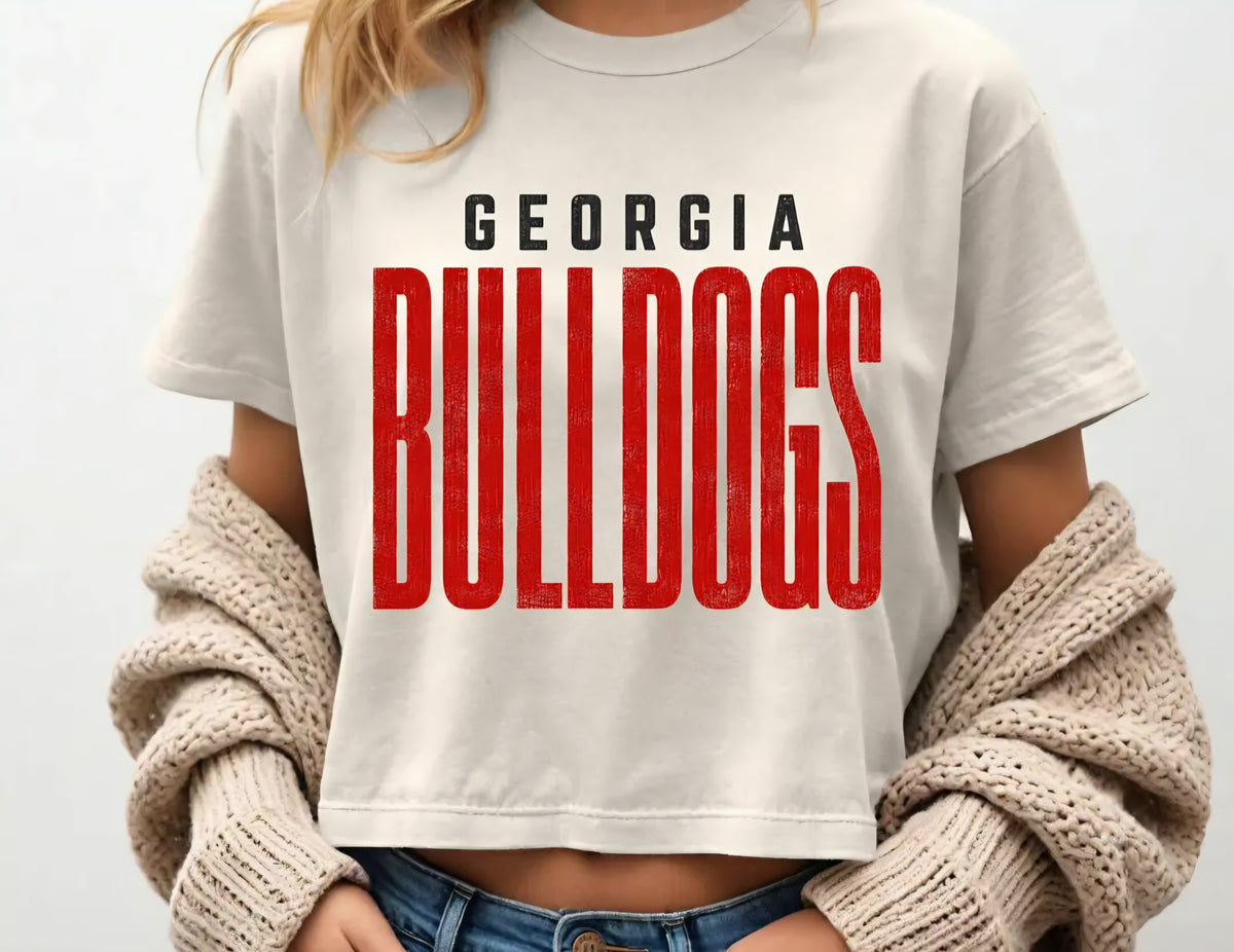 Distressed Georgia Boxy Crop Preorder