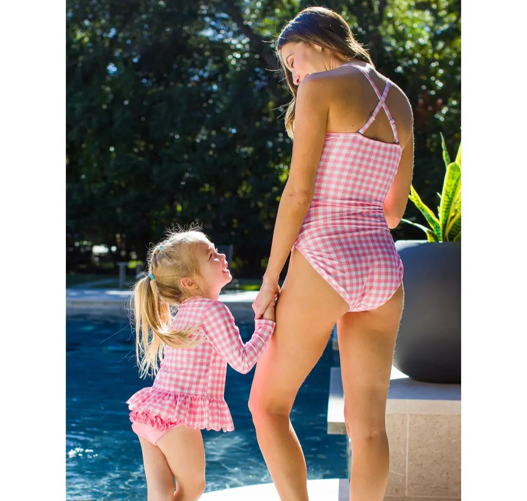 Bubblegum Gingham Swimsuit