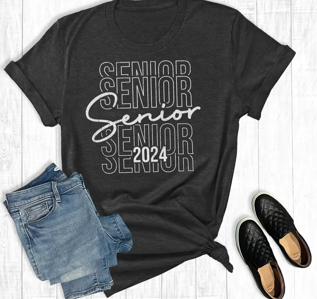 Retro Senior 2024 Graphic Tee