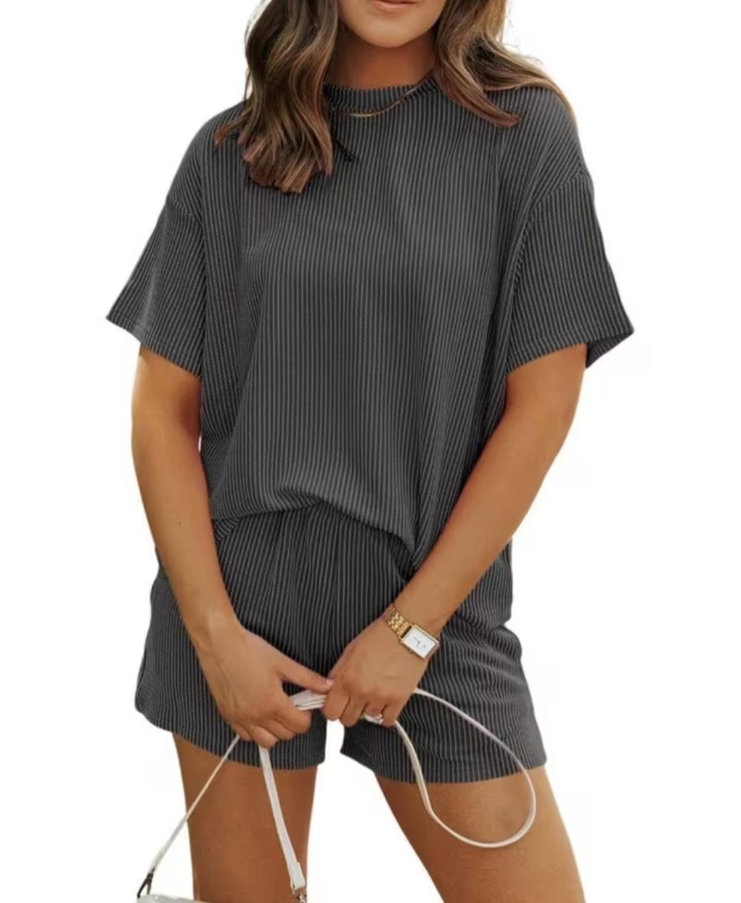 Ribbed Round Neck Set