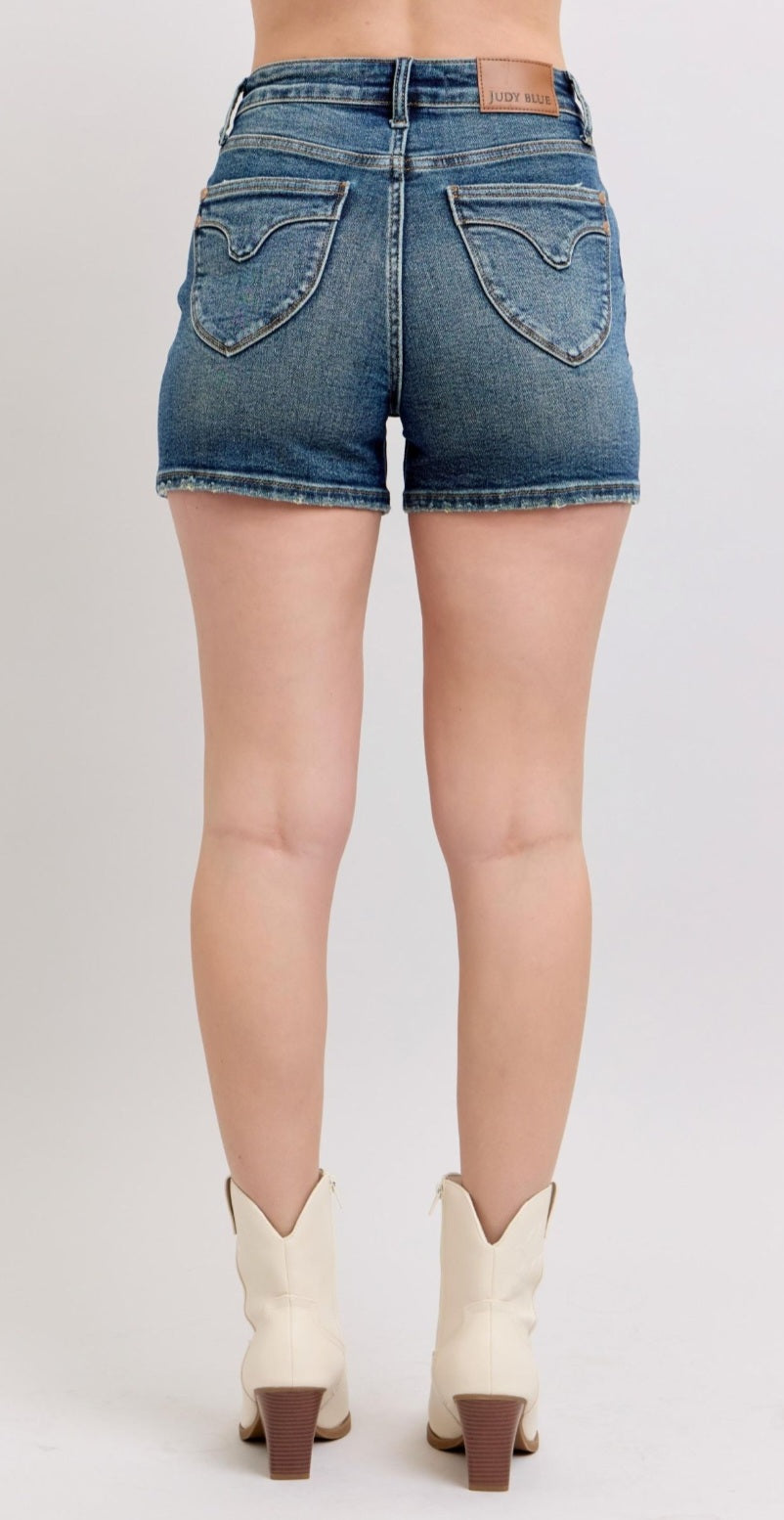 Judy Blue HW Shield Back Pocket Shorts