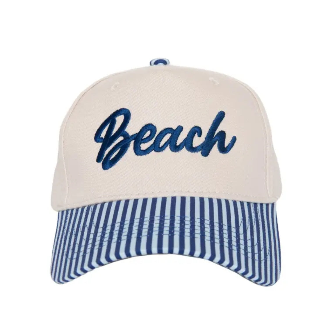 Katydid Beach Cursive Two- Toned Trucker Hat Preorder