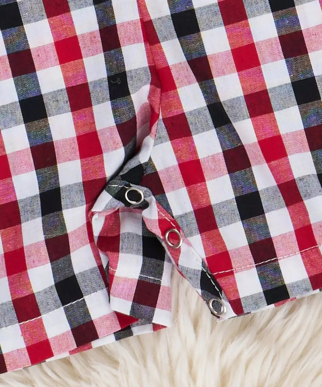 Marie Nicole Georgia Smocked Gingham Johnny