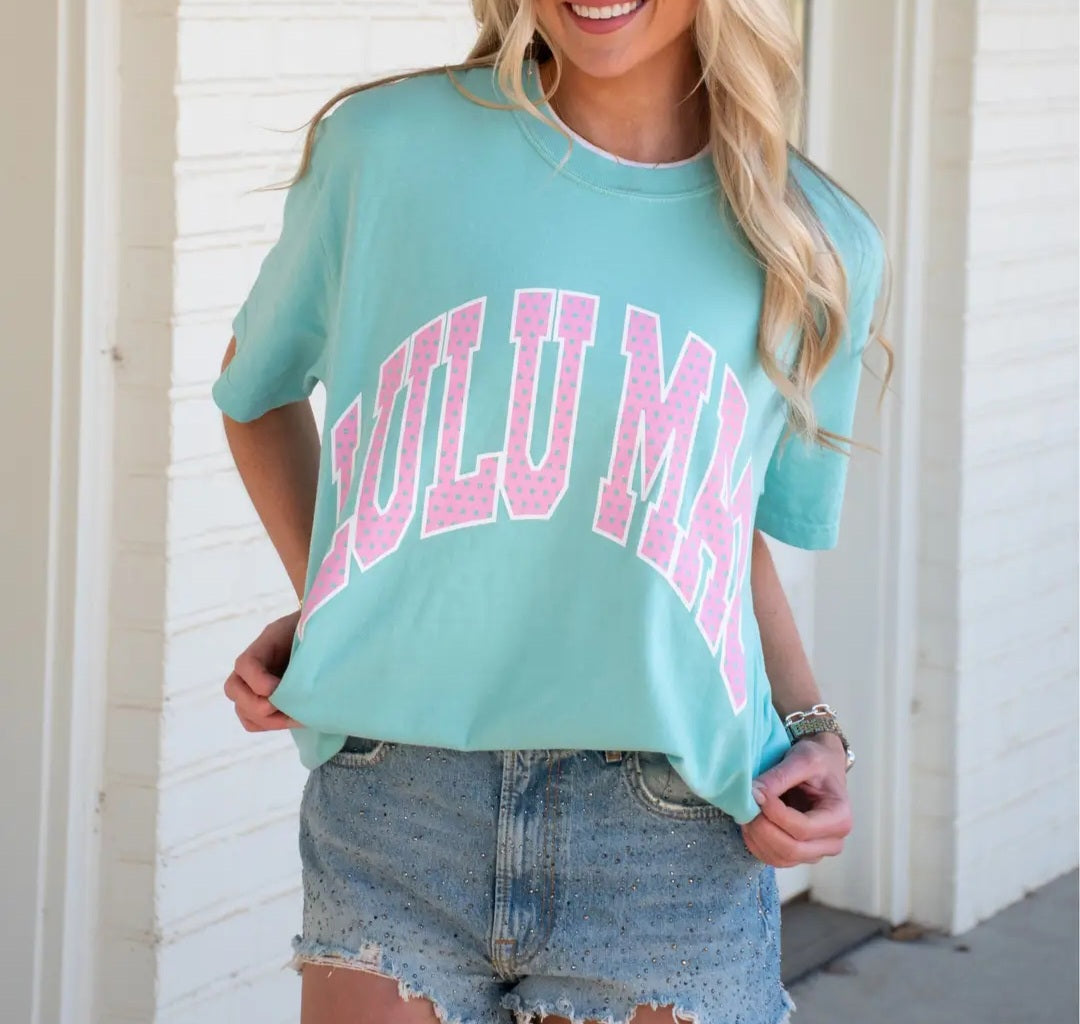 Lulu Mac Chalky Mint Comfort Color Tee Preorder