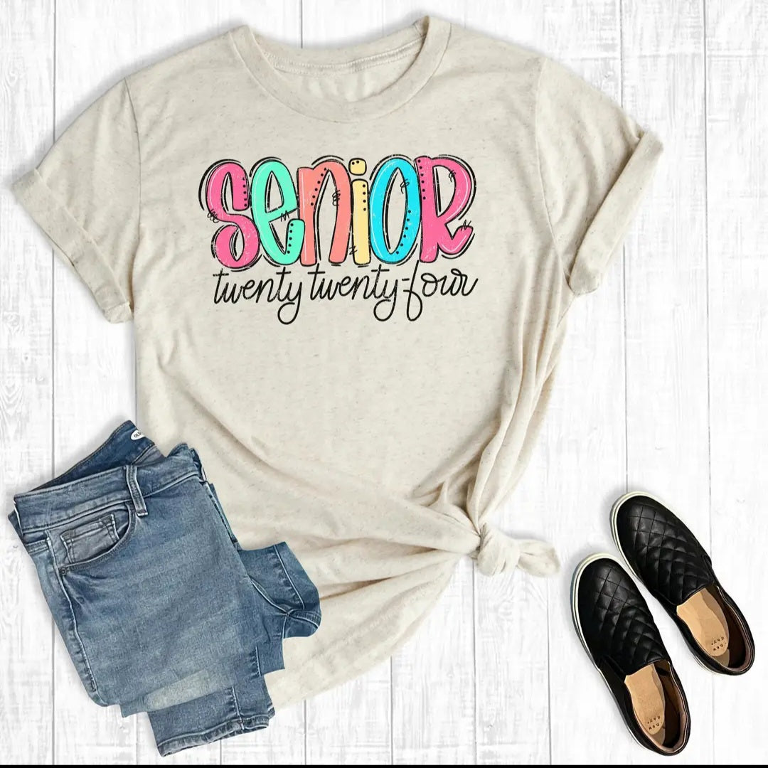 Retro Graduation Senior 2024 Graphic Tee