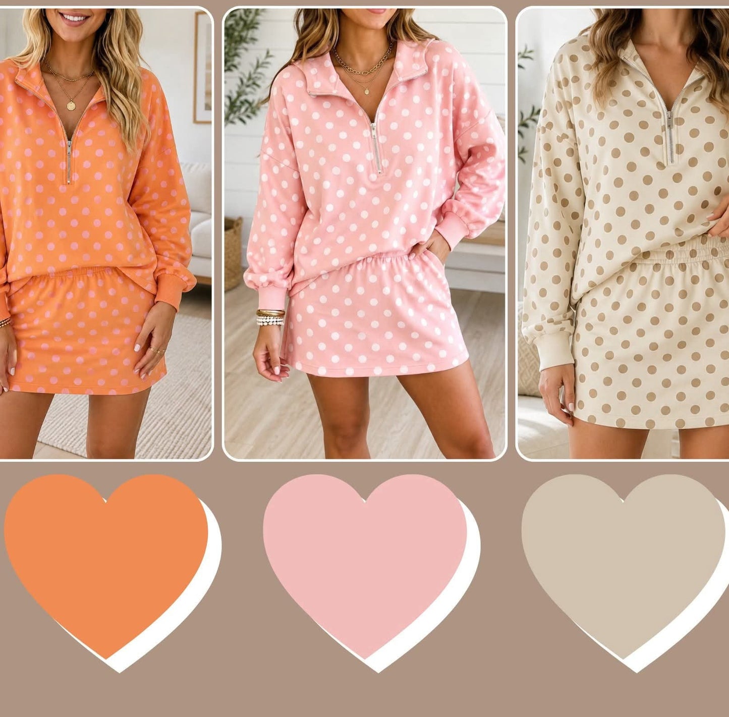 Polka Dot Skort Set