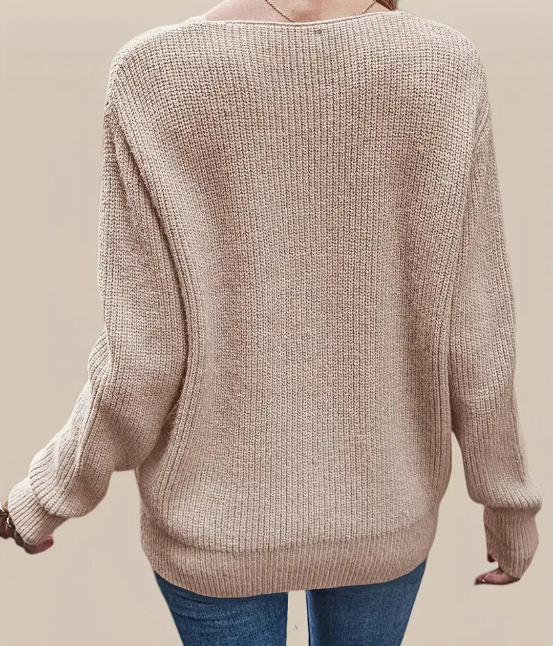 Women's V Neck Pullover Sweater
