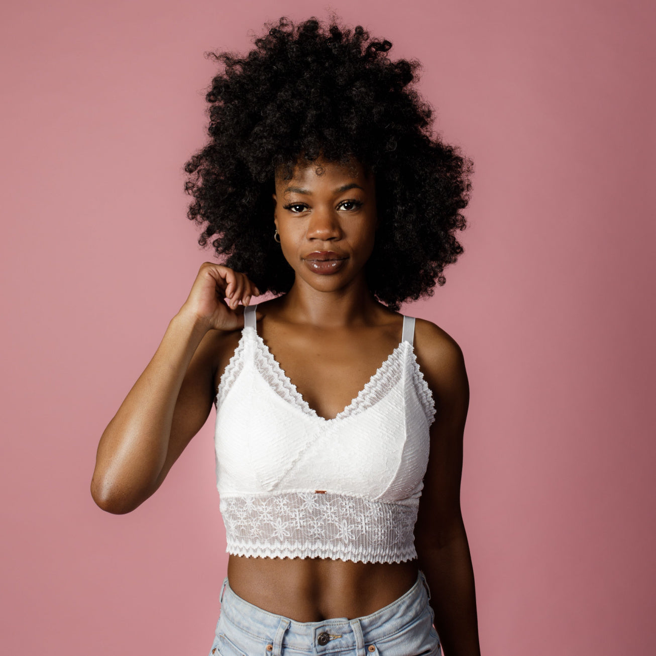 JadyK Skye Wire-Free Bralette- White