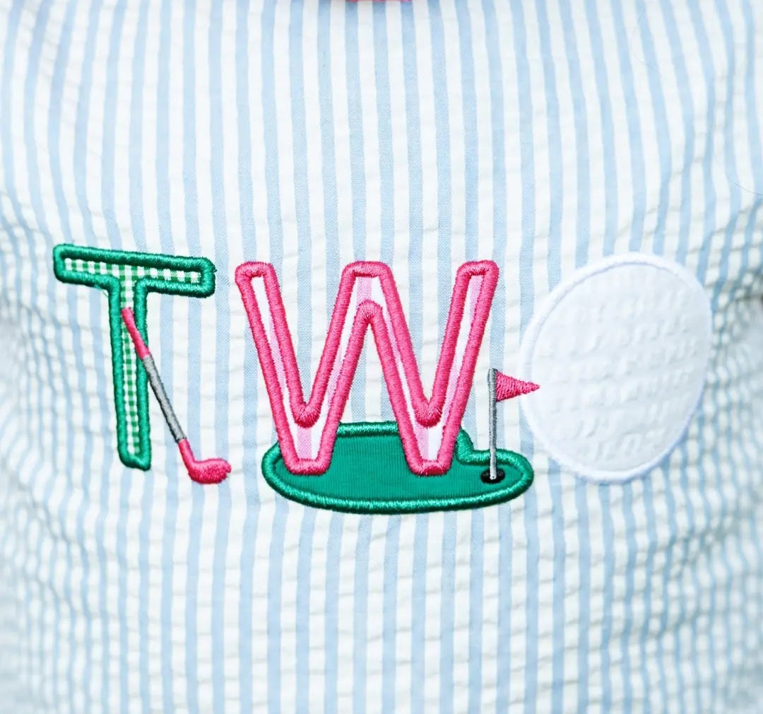 Teeing Up To Two Birthday Golf Dress by Seven Latern Lane