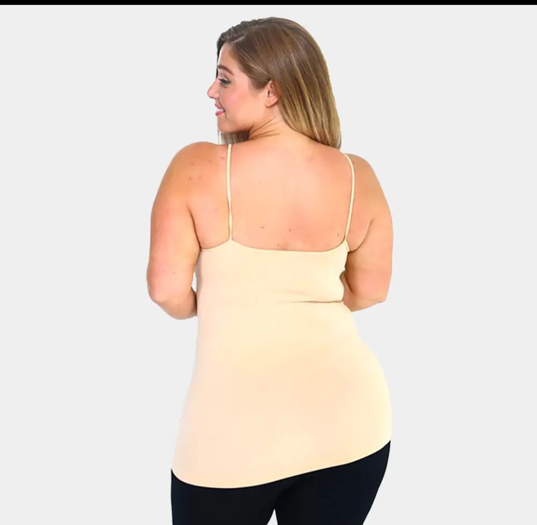 Plus Size Seamless Triple Criss-cross Front Cami Tank Top