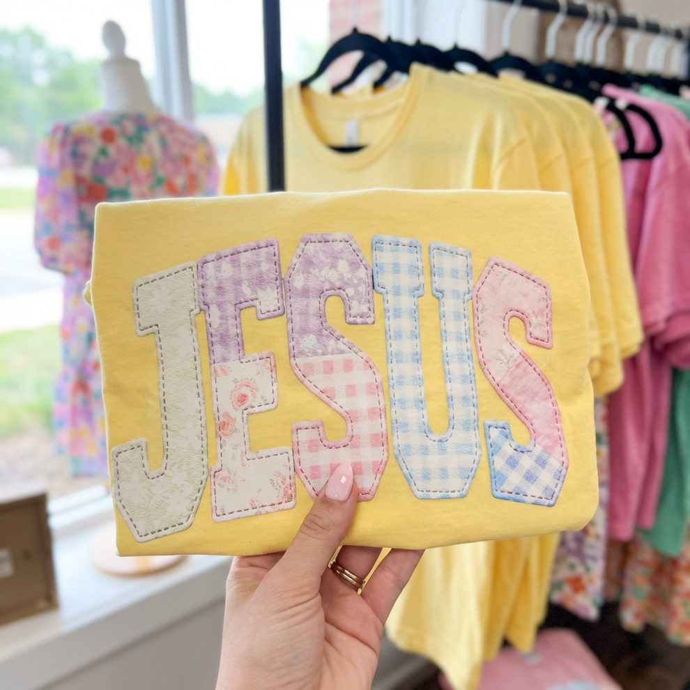 Patchwork Jesus Tee