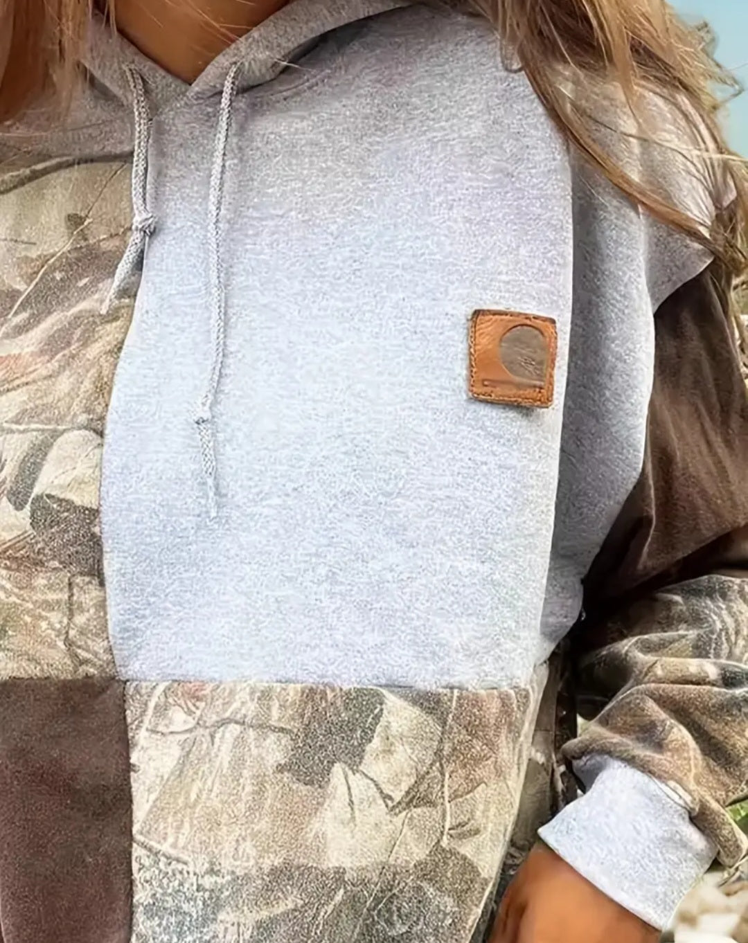 Oversized Camoflauge Hooded Sweatshirt