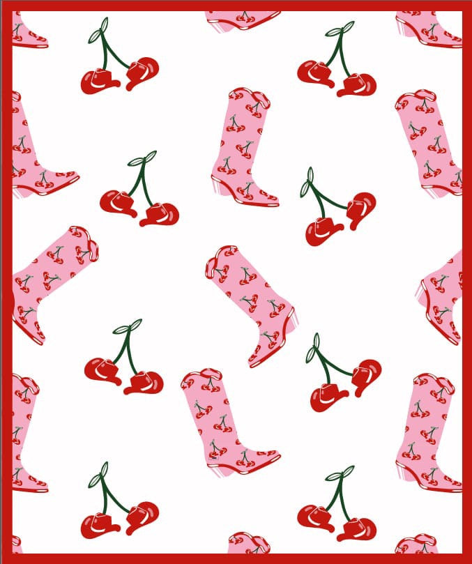 Moon Ryder Cherry π Cowgirl Blanket 50x60