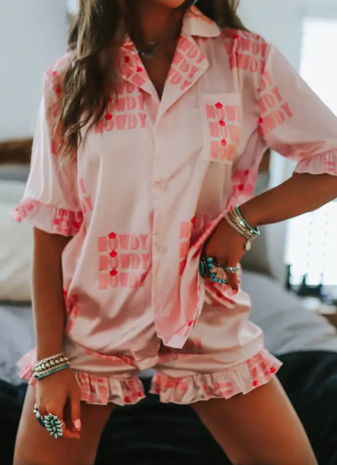 Pink Howdy Pajama Set