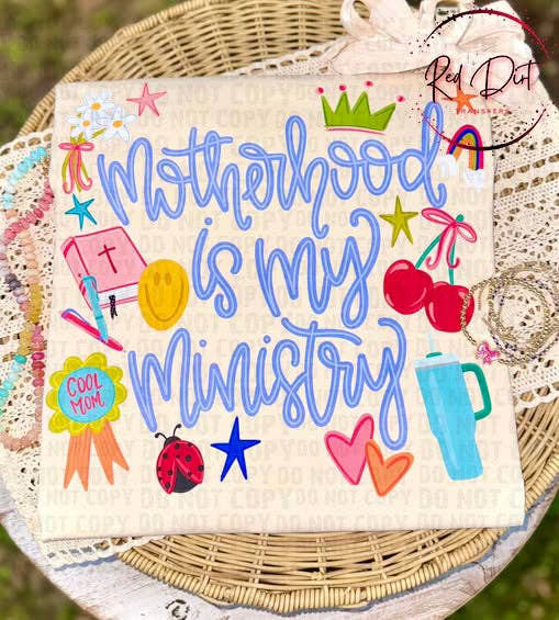 Motherhood Is My Ministry Shirt, Christian Mom Tee, Faith Based Graphic Tee, Trendy Mom Shirt, Bella Canvas T-Shirt