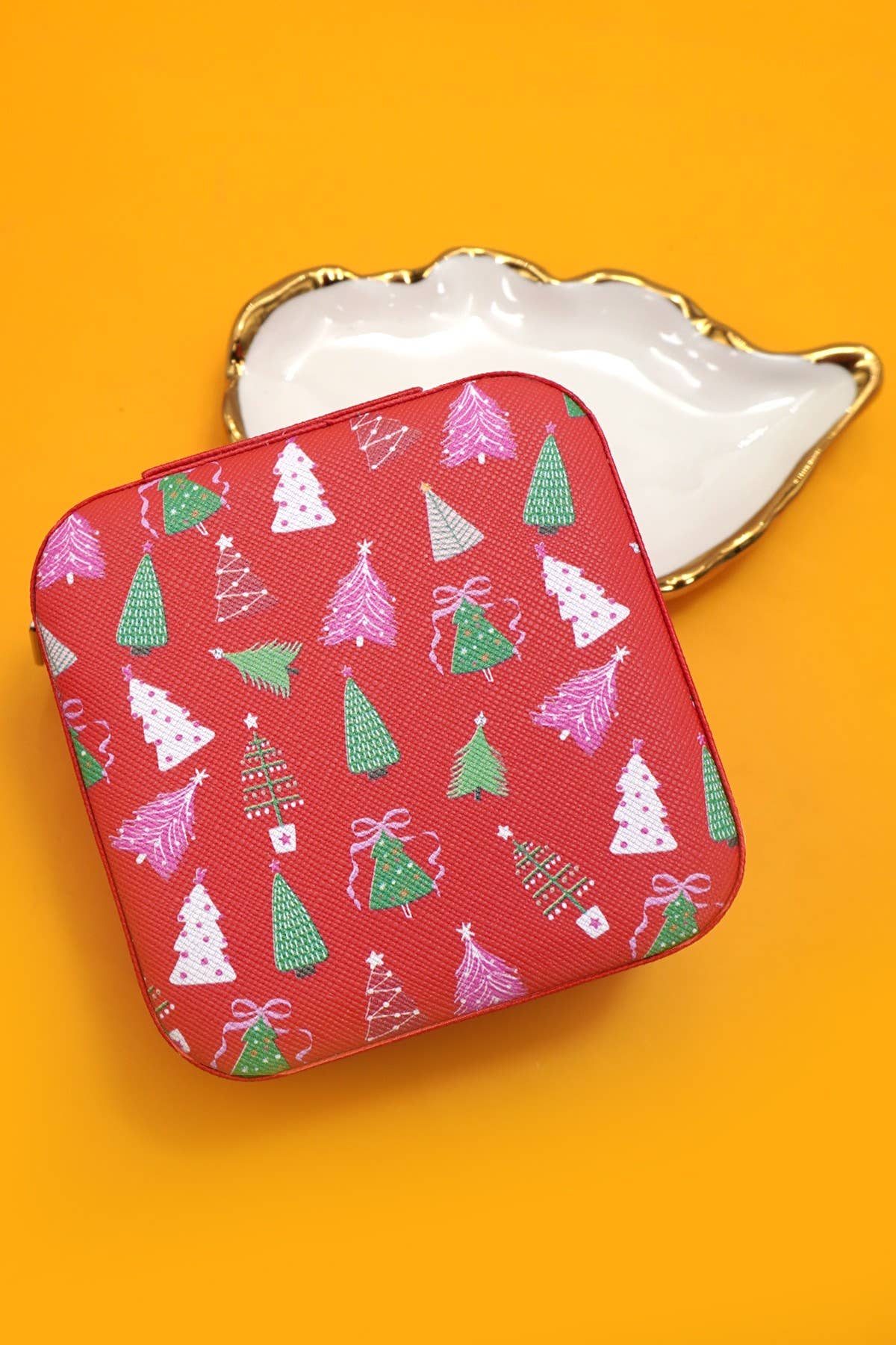 DESIGNED JEWELRY ORGANIZER TRAVEL BOX CASE | 40P566-CHRISTMA