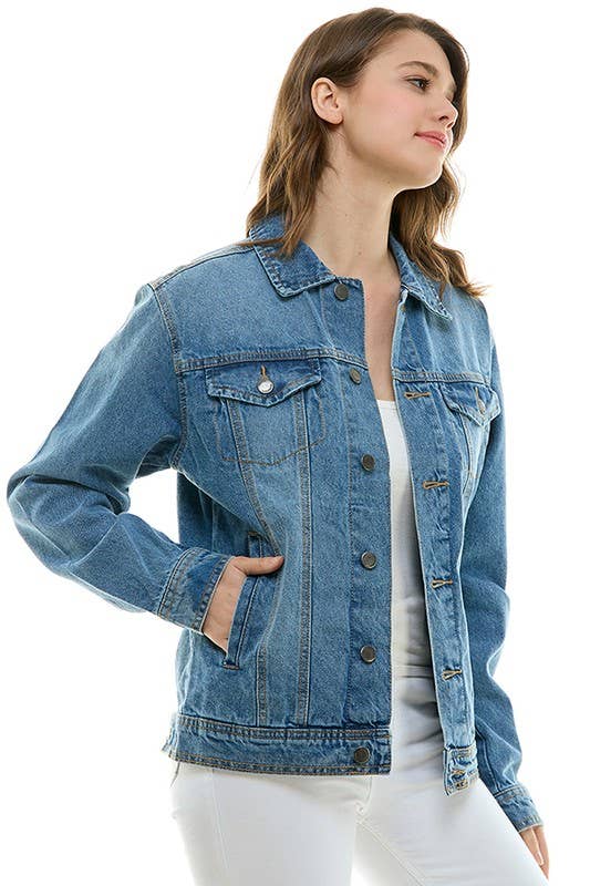 Cotton Casual Denim Boyfriend Jacket