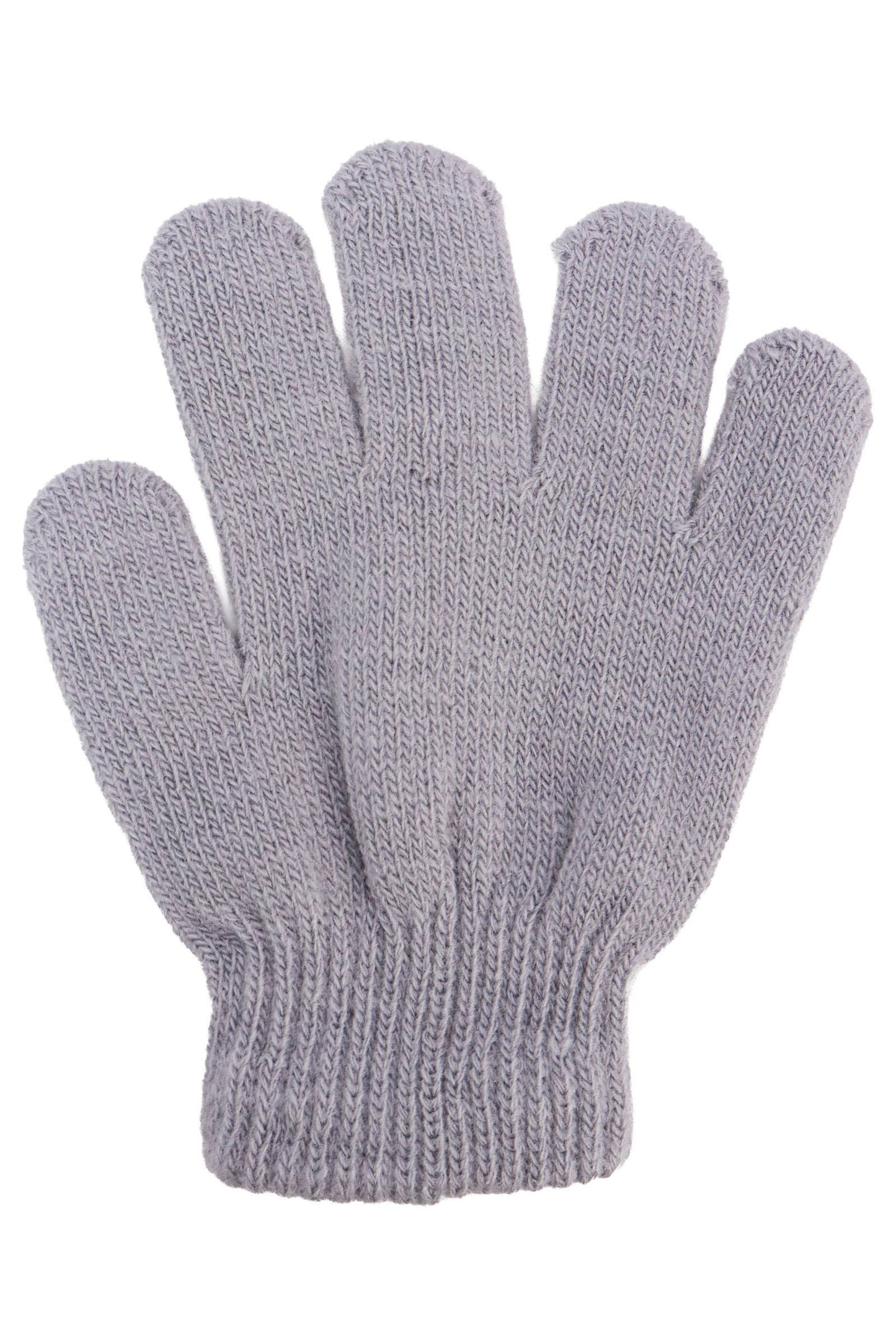 Toddler/Preschool Solid Ribbed Elastic Cuffed Gloves
