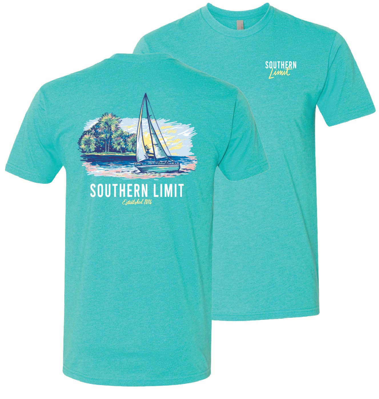 Southern Limit-120 Sailboat Mens Boat Graphic Tees