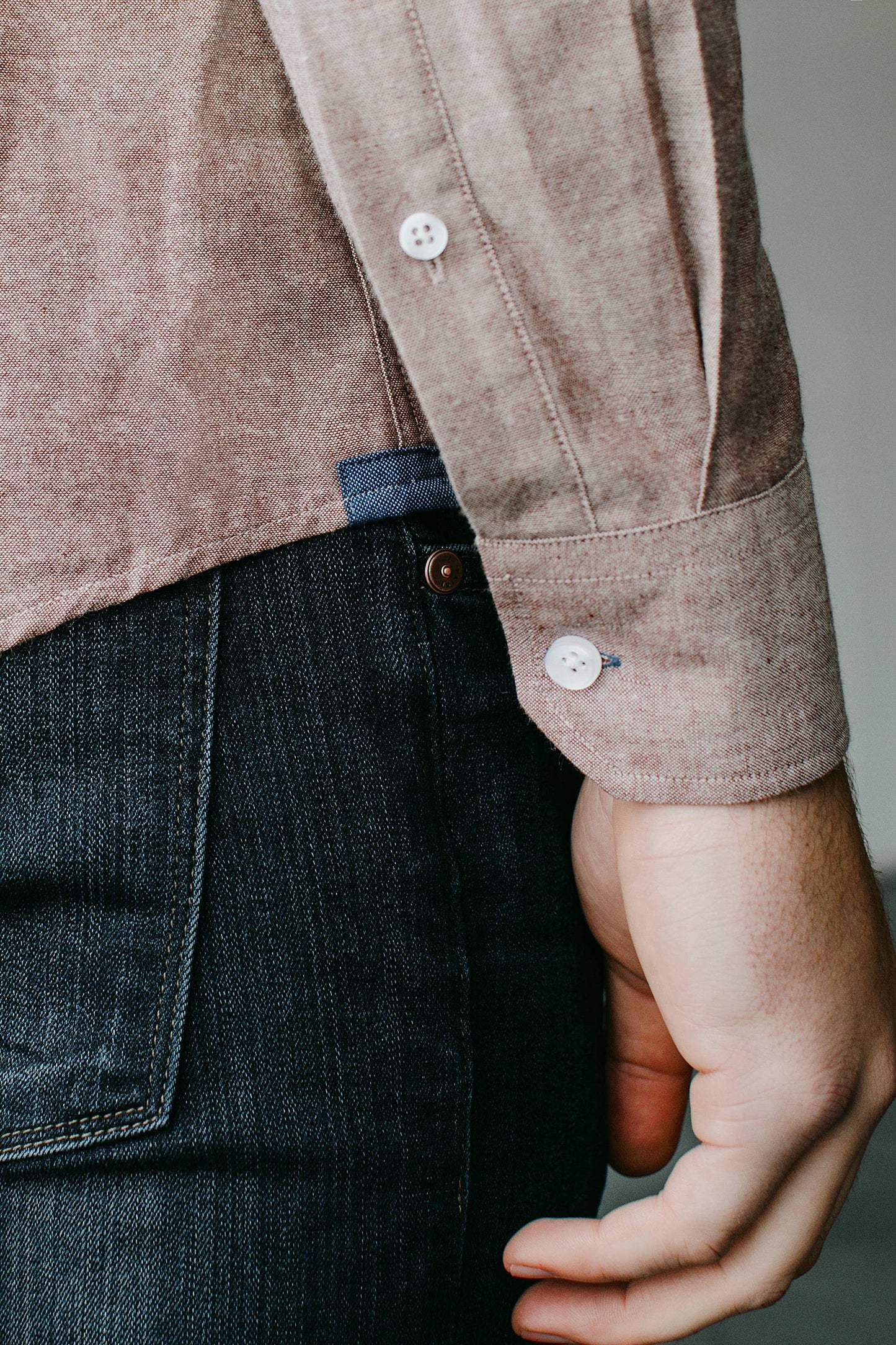 Lucas Casual Untuckable Casual Fit Dress Shirt Brown - Alynn