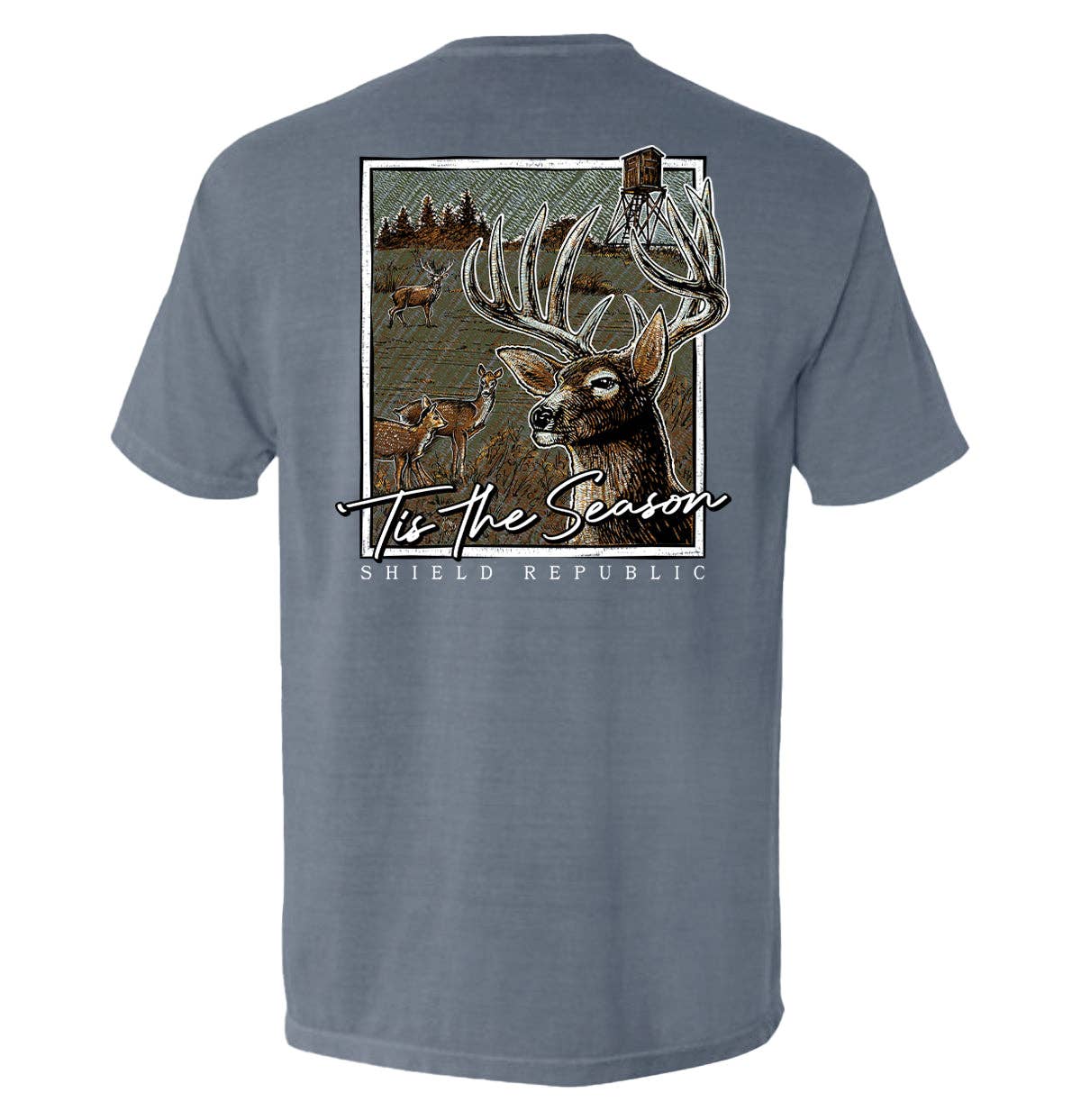 Tis the Season Deer Shield Republic Shirt