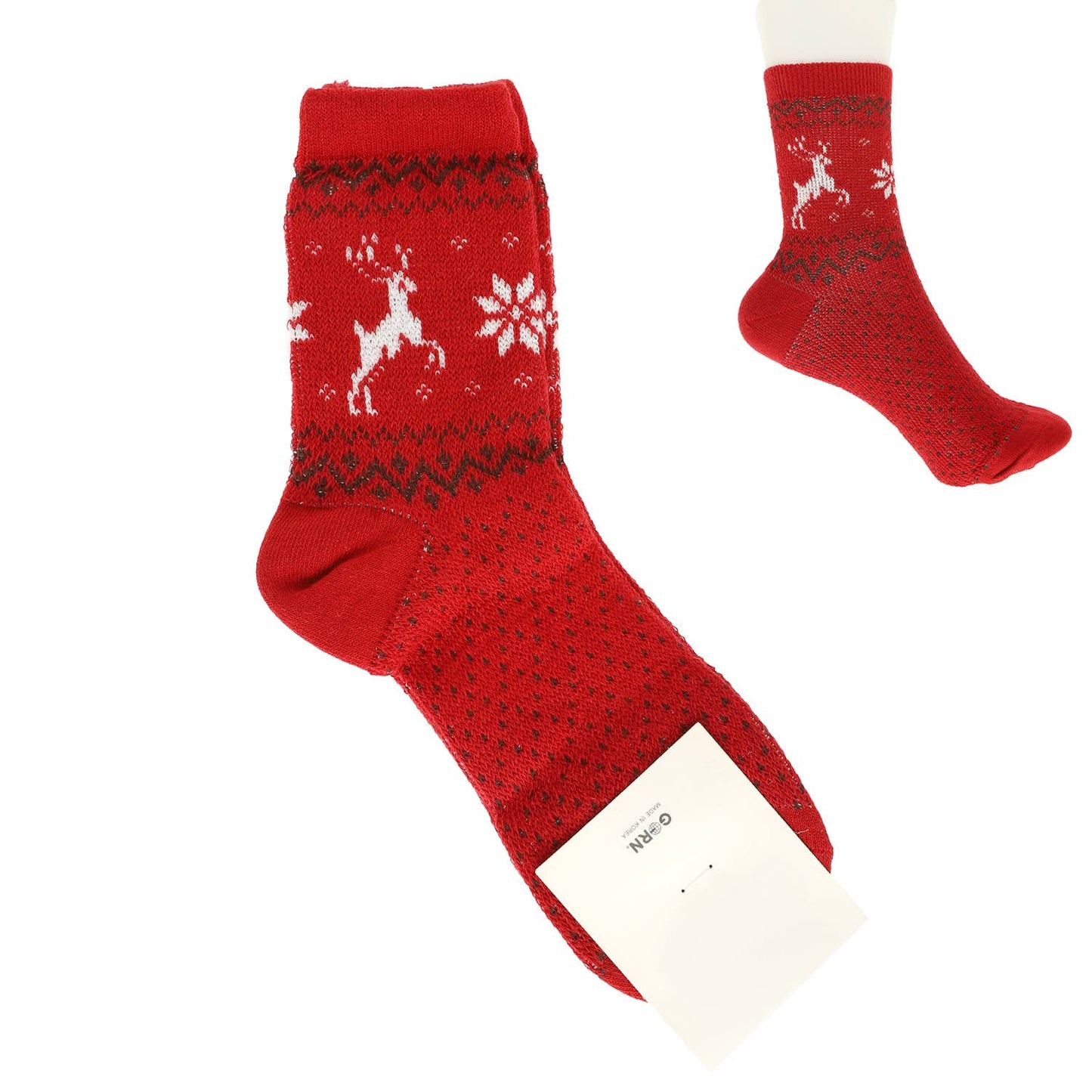 Christmas Theme Comfort Novelty Socks- RED