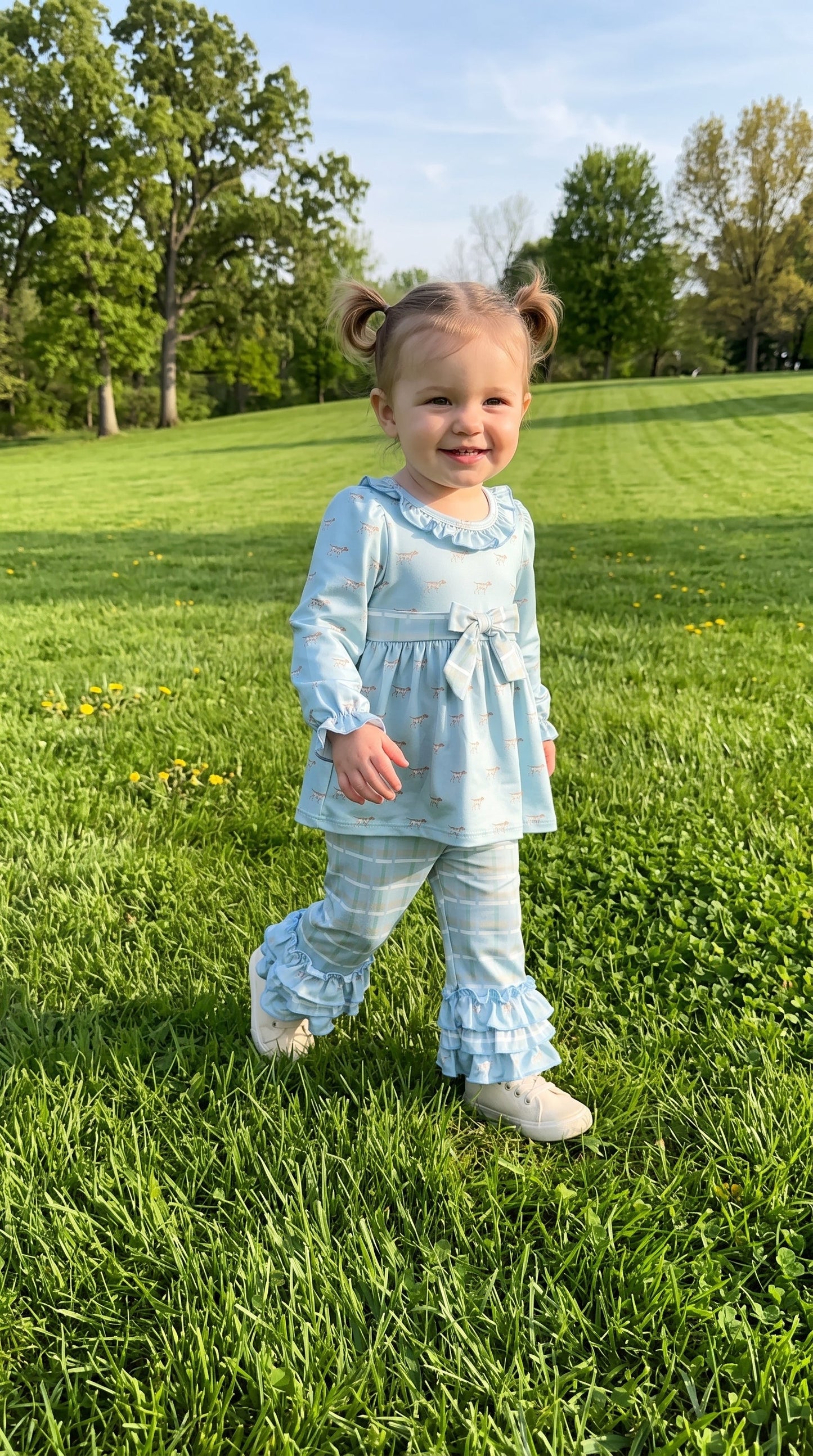 Max and Pippa | The Pointer Collection Little Girl Ruffle Set