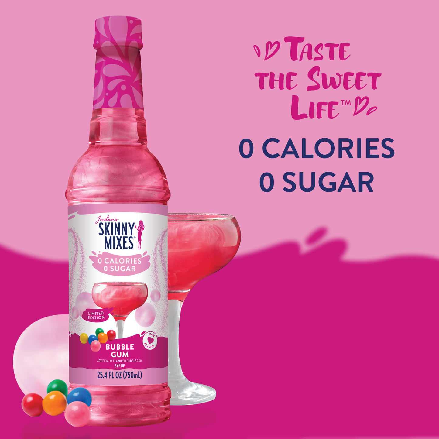 Jordan's Skinny Sugar Free Bubble Gum Syrup - Limited Time Offer