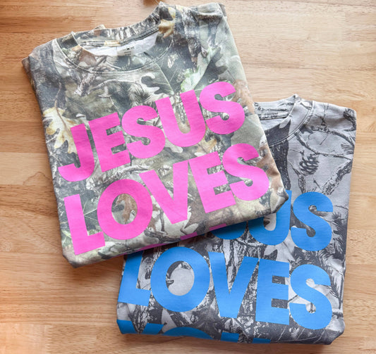Jesus Loves You Camo Tee - Fall Western Apparel