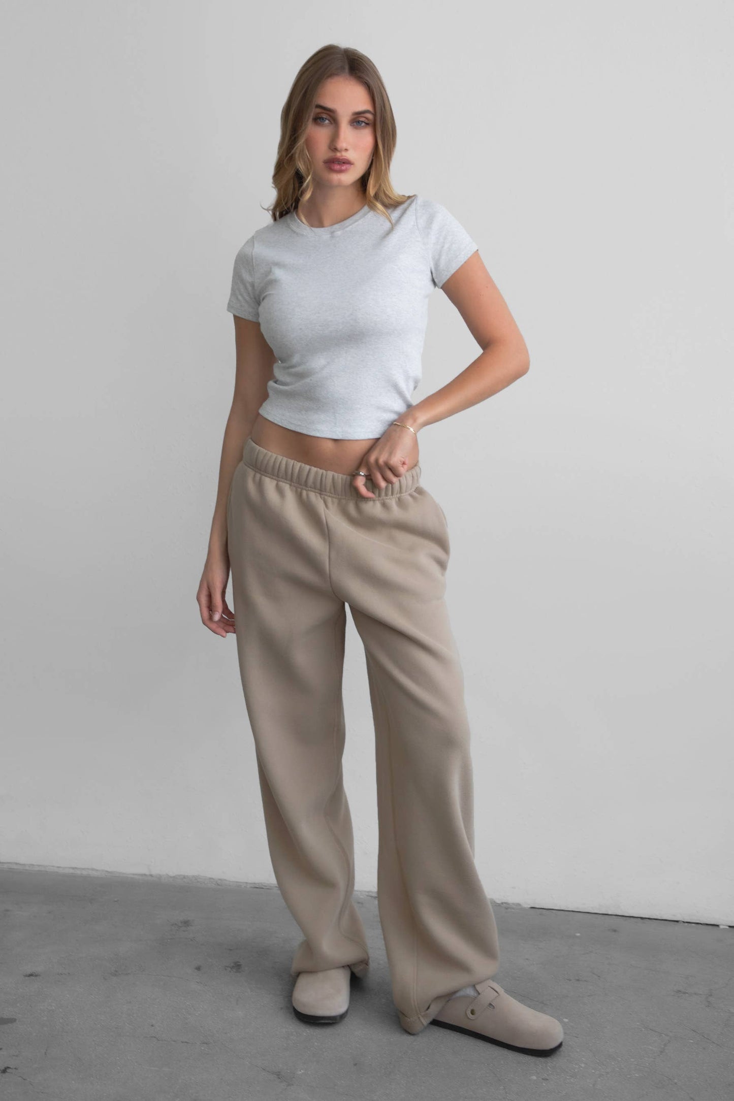 LANI Lightweight Fleece Wide Leg Sweatpants