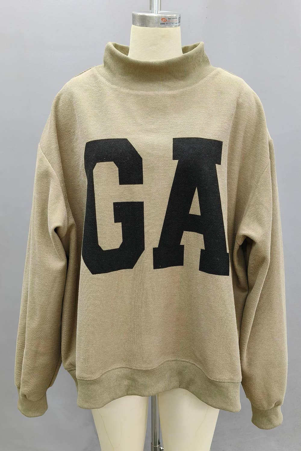 GEORGIA & GA Reversible Floral Mock Neck Sweatshirt