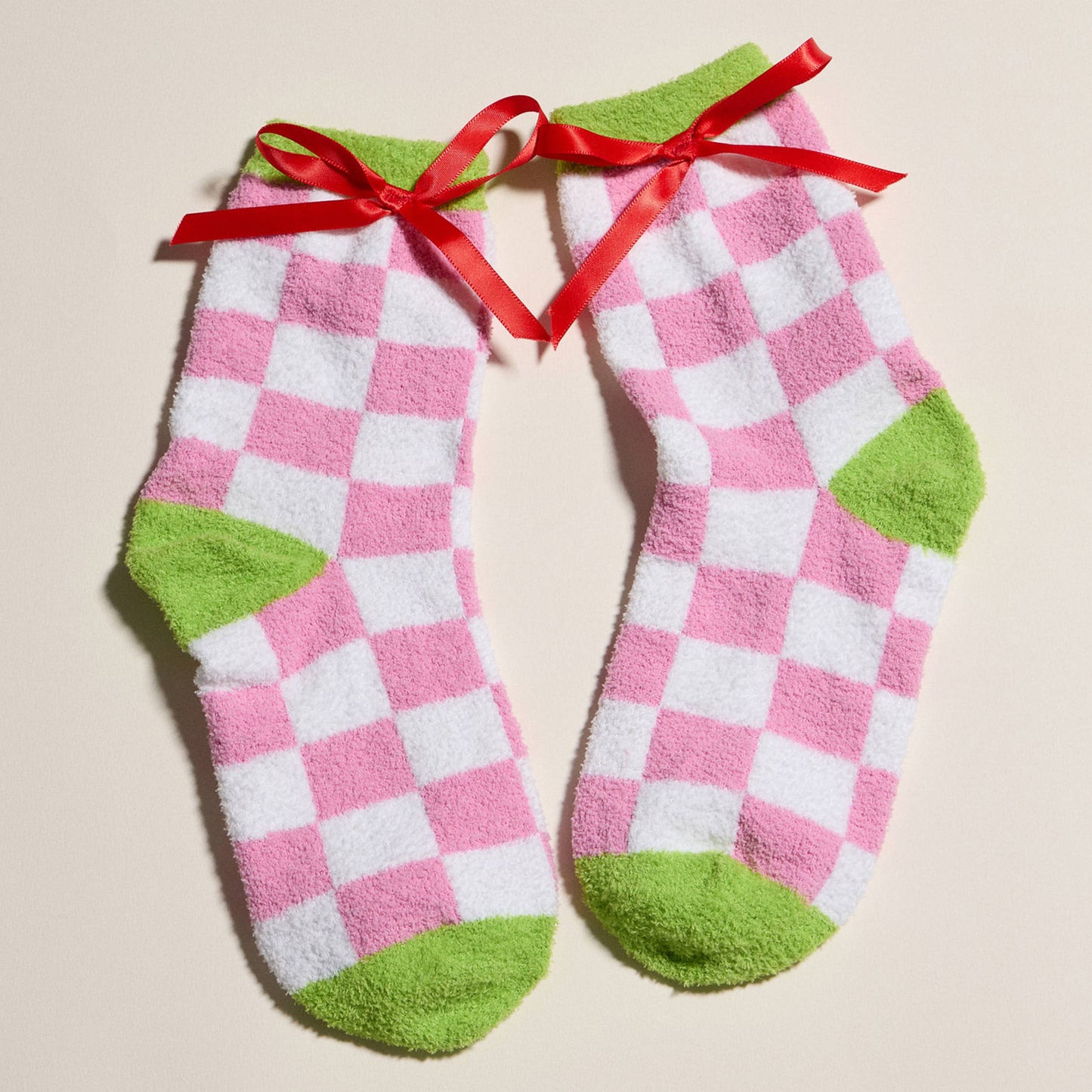 Christmas Theme Printing Winter Fuzzy Cozy Socks (4 Pairs)