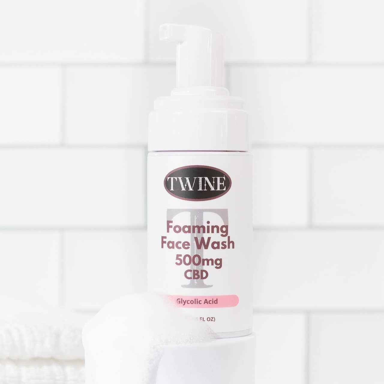 Twine 500mg CBD Foaming Face Wash with Glycolic Acid 100ml