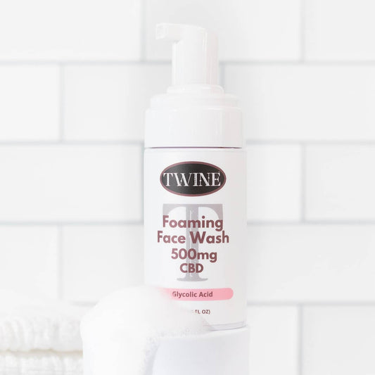 Twine 500mg CBD Foaming Face Wash with Glycolic Acid 100ml
