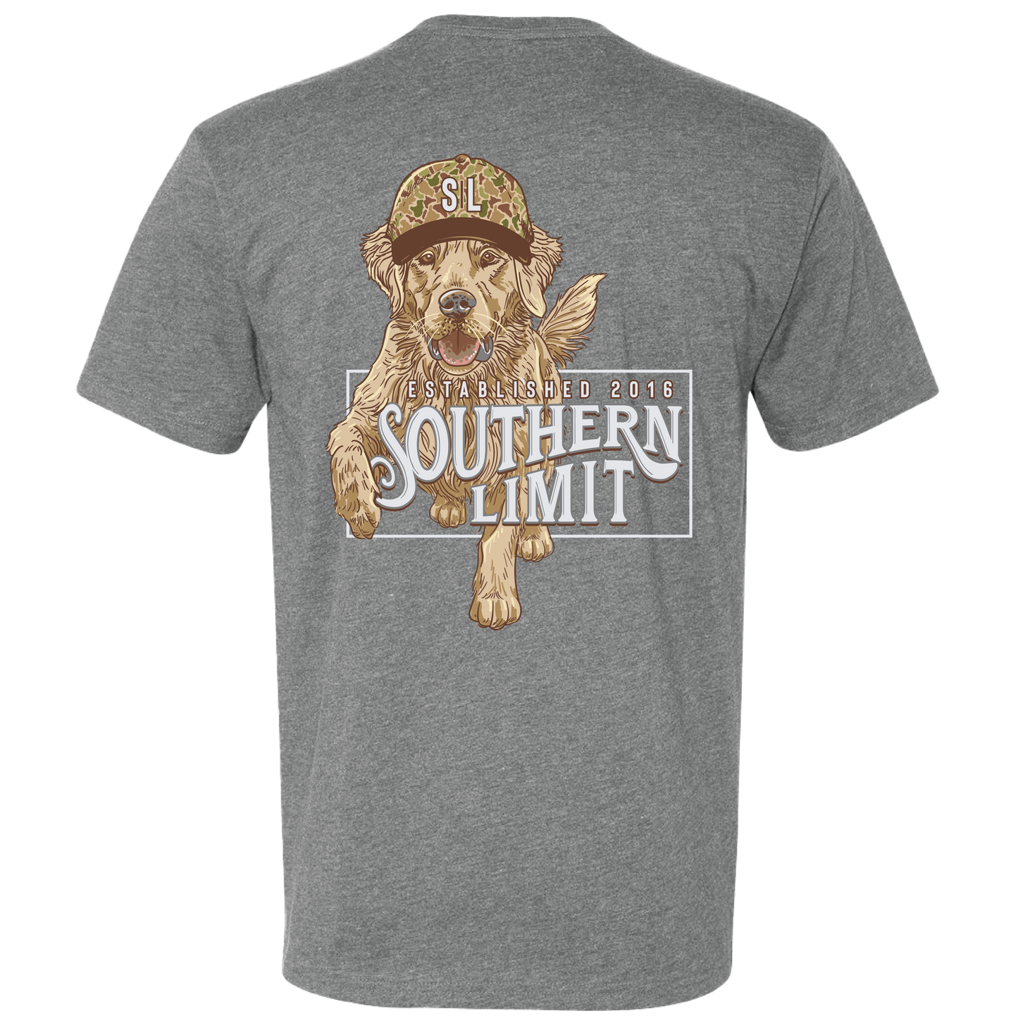 Southern Limit Camo Dog Short Sleeve Men's Graphic Tee