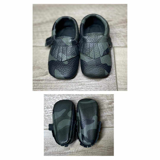 Toddler Camo Leather Moccasins