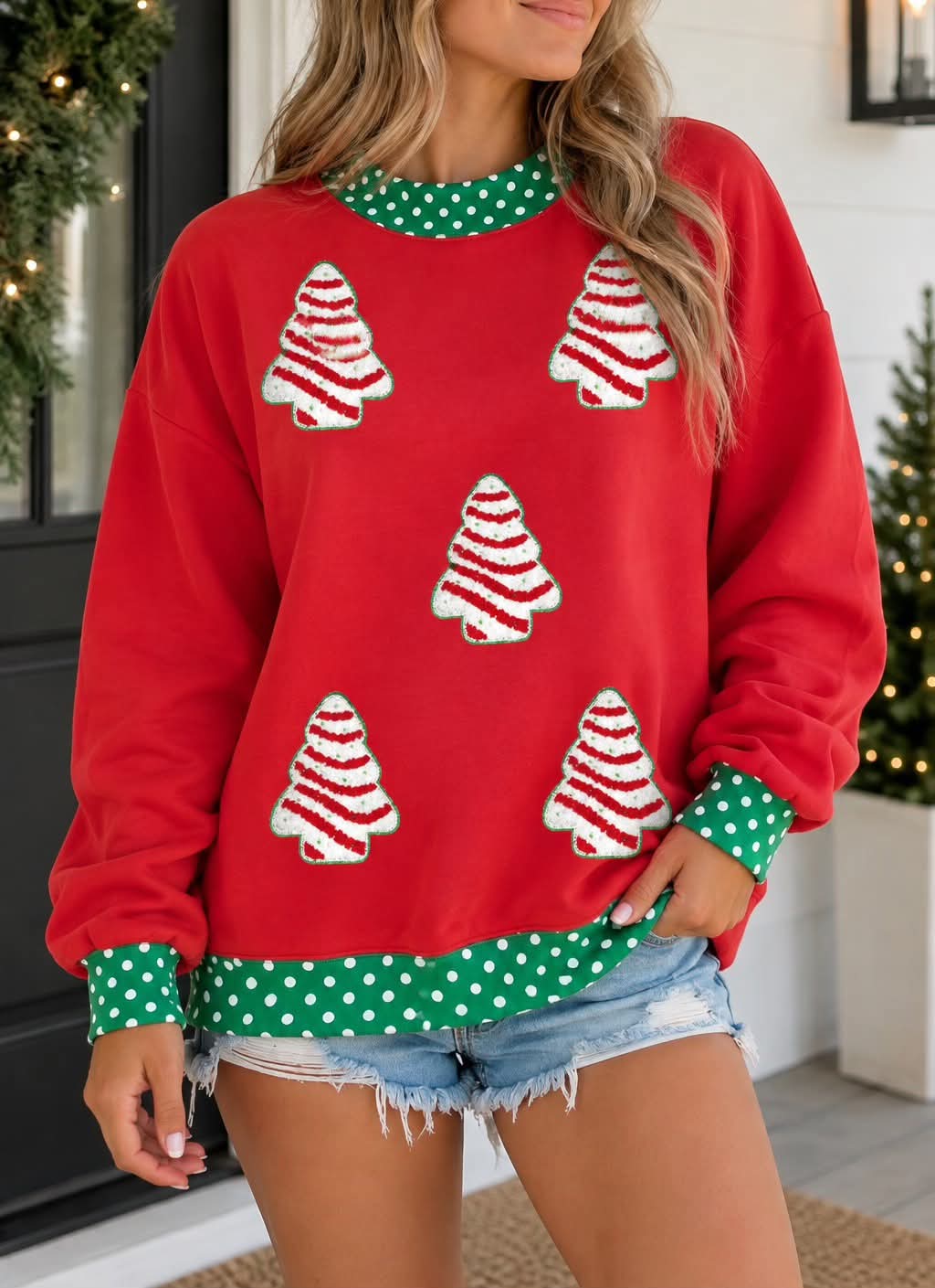Red Christmas Tree Sweatshirt