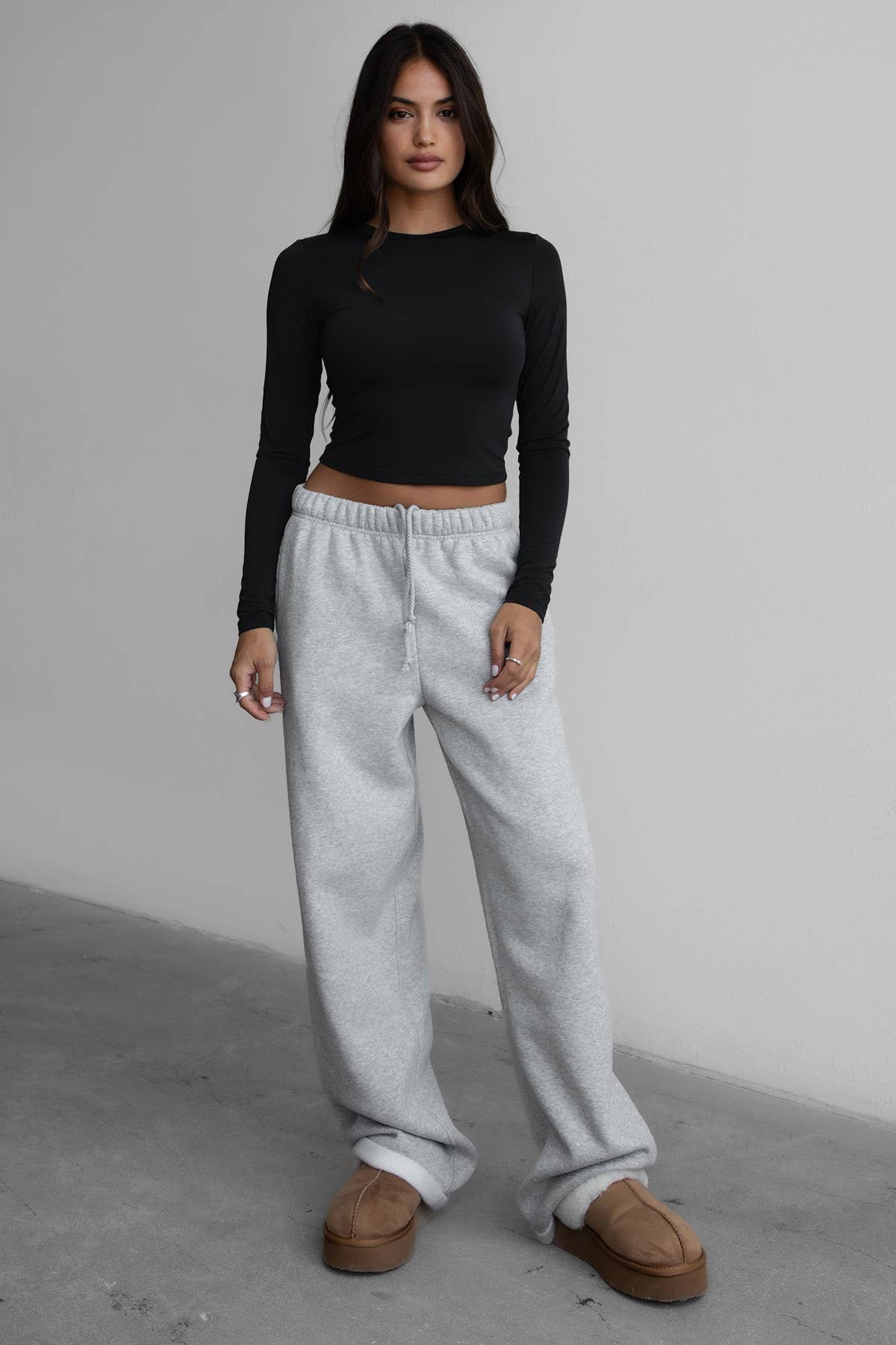 LANI Lightweight Fleece Wide Leg Sweatpants
