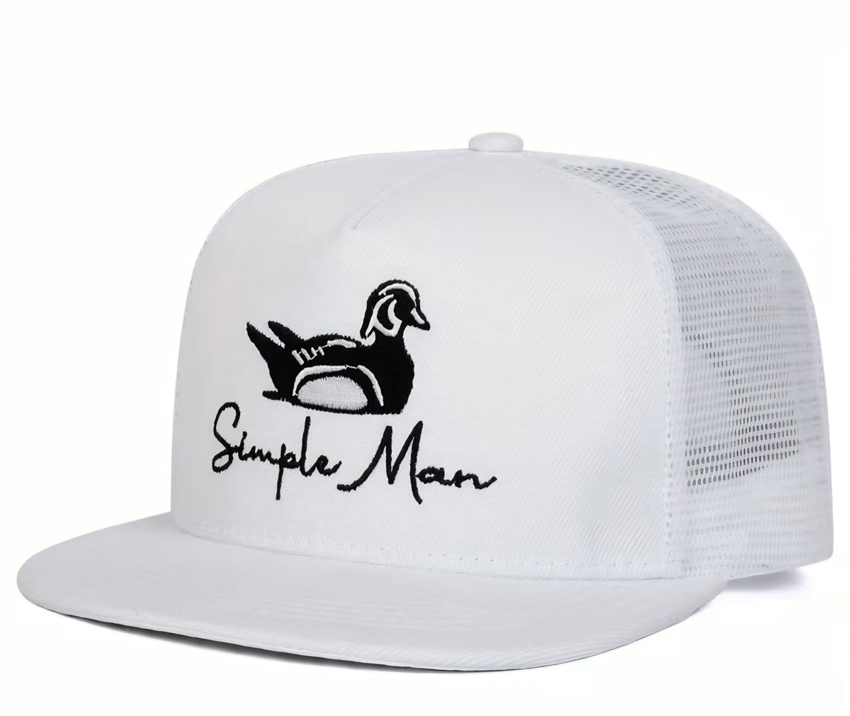 Men's Simple Man White Hat