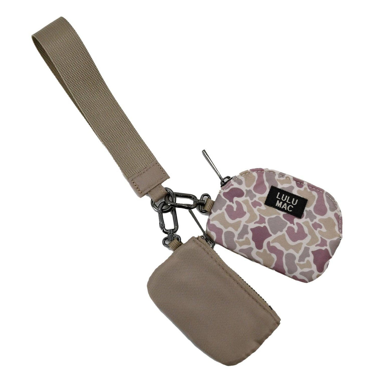 Lulu Mac Camo/Beige Lulu Mac Double Pouch Wristlets