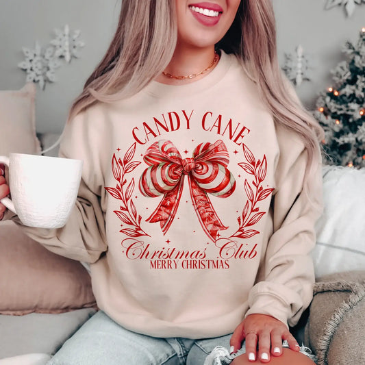 Candy Cane Christmas Club Sweatshirt