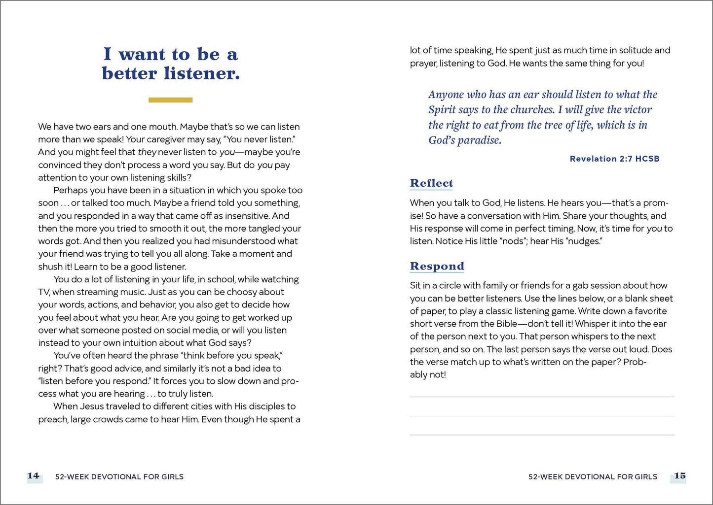 52-Week Devotional for Girls