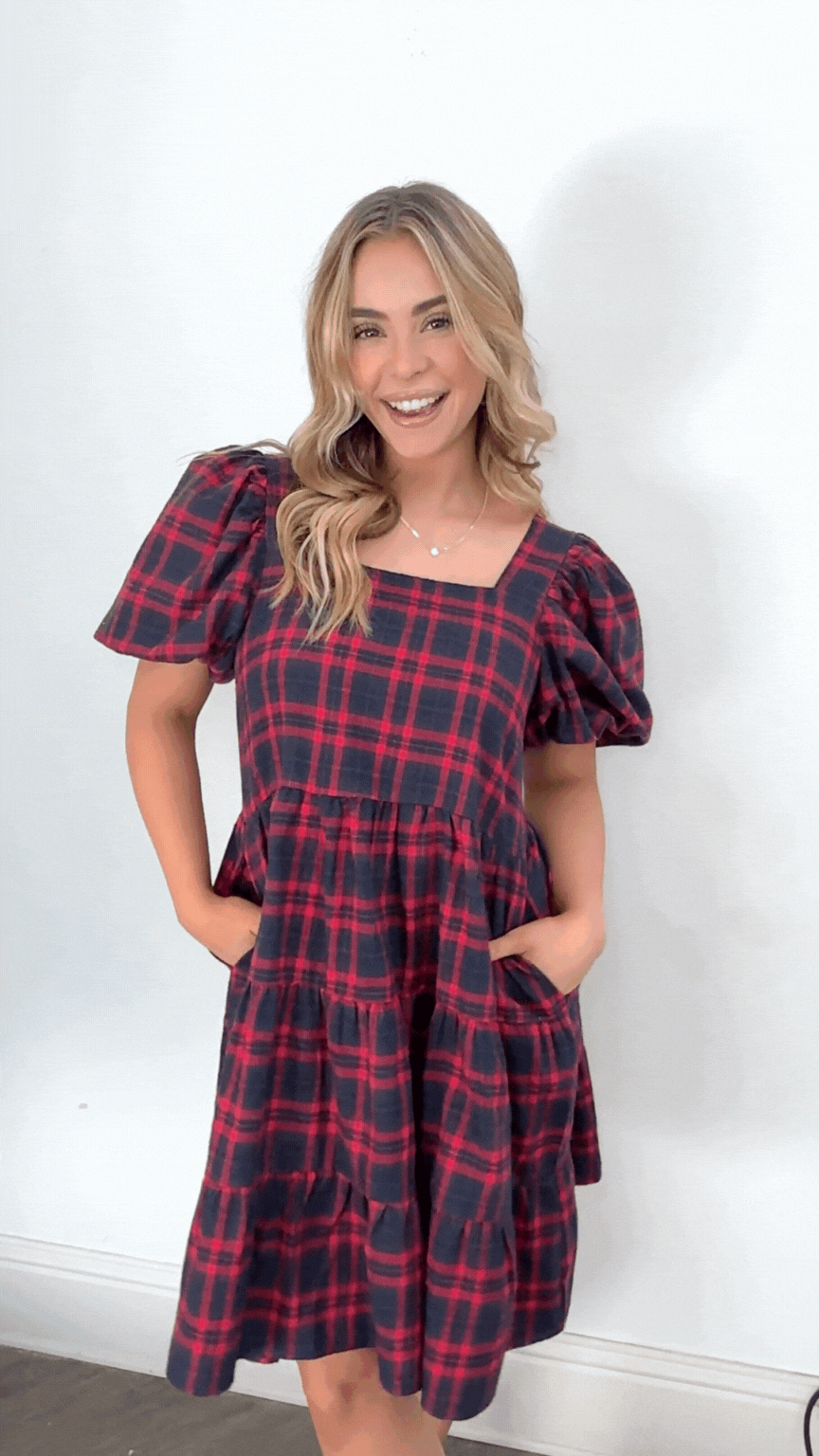 Grace and Emma Dolly Doll Plaid Dress